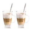 Excellent Houseware Kozarci za kavo Latte + žličke 300 ml