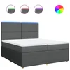 vidaXL vidaXL Box spring postelja z vzmetnico temno siva 200x200 cm blago, (21310103)