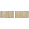 Vidaxl Viseča TV omarica 2 kosa sonoma hrast 60x30x30 cm