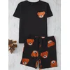 Trendyol Milla unisex set pidžama Tkdss25Pt00015, crna-crna