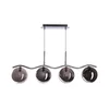 Luster na sajli LUMOS 4xG9/20W/230V dimljeno crna