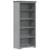 Regal za knjige BODO sivi 82x40x173 cm od masivne borovine