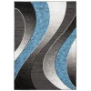 Chemex Preproga Cheap Moderna Trendovska K857G Eym Bela Modra Siva Črna 200x300 cm
