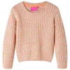 Greatstore Otroški pulover pleten nežno pink 104