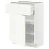METOD / MAXIMERA Podni element s fiokom/vratima, bela/Vallstena bela, 60x37 cm