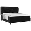 vidaXL vidaXL Box Spring Postelja z Blazino Črna 180x200 cm Žamet, (22050167)
