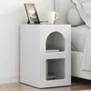 Vidaxl Nočna omarica 2 pcs Visok sijaj bela 29,5 x 35 x 50 cm