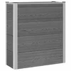 Povišena vrtna gredica Siva 75 x 30 x 82 cm WPC i aluminij
