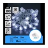 Aigostar - LED spoljna girlanda 100xLED/3xAA/8 funkcija 10,3 m IP44 hladno belo