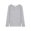 JUST CASHMERE Pulover Grace pegasto siva