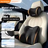 Huiduoduo Set jastuka za vrat i leđa za auto sedište, 26x18x12 cm, Crni