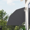 Zaslon za privatnost na balkonu 140 x 140 cm Poliester Crna