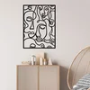 Opviq Zidna dekoracija Faces 2, 52x70 cm, 1.2 mm, Crna