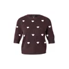 VERO MODA Pulover VMDOFFY INTARSIA vinsko rdeča / bela