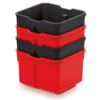 Plastični zaboji 157x140x210mm Black/Red 4kos