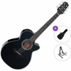 Takamine GF30CE-BLK Standard SET Black Elektroakustična jumbo