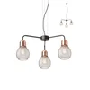 Redo 01-1579 - Luster na sajli EDISON 3xE27/42W/230V prečnik 53 cm crna/bakrena