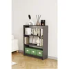 Hanah Home polica za knjige Bili3 80, 80 cm, antracit