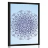 Plakat abstraktna rožasta Mandala - 30x45 white