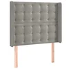 vidaXL vidaXL Vzglavje z ušesi svetlo sivo 103x16x118/128 cm žamet, (20792829)