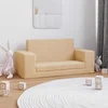 Dječji dvosjed na razvlačenje krem mekani plišani Krema Sofa bed