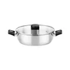 Stainless steel cooking pot, with glass lid, 26cm/3.6L, Elite - Moni