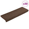 shumee vidaXL Preproge za stopnice 30 kosov 65x21x4 cm rjava