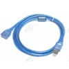 Kabl USB muški na USB ženski 3m, Plavi