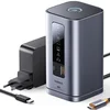 Hub postaja Baseus Spacemate Series 11v1 USB-C - 2x USB-C, 3x USB-A, 2x HDMI, 2x DisplayPort, 1x RJ45, 1x 3.5mm jack, PD100W, Triple 4K Display, 10Gbps - space grey