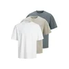 JACK & JONES Majica JJHUGO bež/bazaltno siva/bela