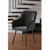 HANAH HOME Stolica Nova Anthracite Black