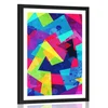 Plakat s paspartujem geometrijski vzorec z grunge učinkom - 40x60 no frame