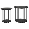 Set pomoćnih stolića s policom 2 pcs Crni hrast