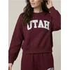 Sinsay - Crewneck duks sa natpisom UTAH - maroon