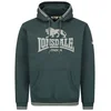 LONSDALE Majica Outwood temno zelena/off-bela