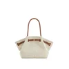 JW PEI Nakupovalna torba JW PEI Cabas Hana Large En Toile Brown Canvas rjava
