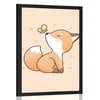 Plakat radovedna lisička - 20x30 black
