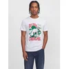 JACK & JONES Majica JJMERRY SKULL XMAS temno zelena/rdeča/črna/bela