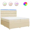 vidaXL vidaXL Box spring postelja z vzmetnico krem 200x200 cm blago, (21306378)