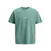 JACK & JONES Majica JJESOHO turkizna/bela