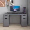 Hanah Home radni sto Alen 150cm 2 Drawer 2 Cabinet, 150 cm, antracit
