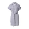 VERO MODA Dolga srajca VMBUMPY modra/bela