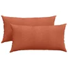 Vidaxl Blazine za kavč 2 szt. Rdeče oranžna 80 x 40 cm Žametna tkanina