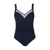 SUNFLAIR Enodelne kopalke  temno modra / bela