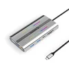 Orico XDR 12v1 USB-C Docking Station RGB, 2x HDMI 4K 60Hz, DP 4K 60Hz, PD 100W, Čitalnik kartic - Srebrna