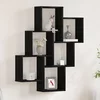 Polica na zidu Crni hrast 78 x 15 x 93 cm Konstruirano drvo