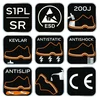 Zaštitne cipele plitke S1PL SR ESD vel. 40 crne Neo
