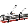 CITY SERVICE CAR - 1:16 Zglobni trolejbus - rdeč na vztrajnik z zvoki