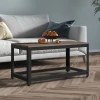 Greatstore Klubska mizica siva in črna 90x45x45 cm MDF in železo