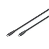 Digitus Silikonski USB-C-USB-C kabel, USB 4.0, 80Gbps, 8K@60Hz, 240W PD, 1m, črn